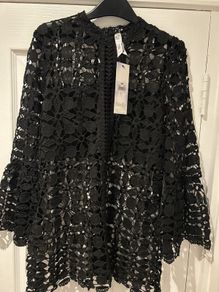 Black Lace Top Long Sleeve BNWT
