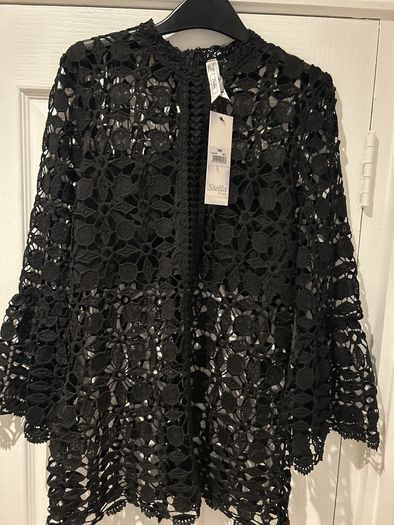 Black Lace Top Long Sleeve BNWT