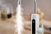 220V 3000W Electric Instant Heater Tap, Stainless Steel Kitchen Tap, LED Temperature Digital Display, 360 Swivel Hot and Cold Mixer Water Tap for Kitchen Bathroom
