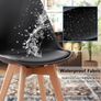 Set of 6 Dining Chairs, Padded Chairs Image 8