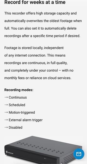 Bascom 4-channel security camera recorder