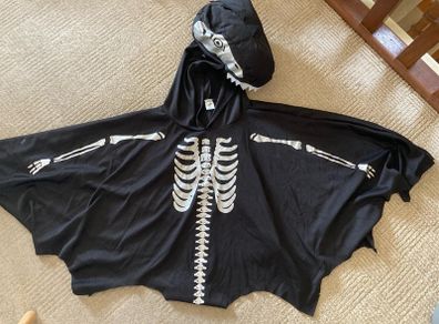 Dinosaur skeleton cape poncho costume