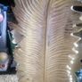 unusual gold palm leaf mirror top table Image 5
