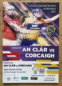 2017 Clare v Cork - GAA Munster Senior Hurling Championship Final Programme