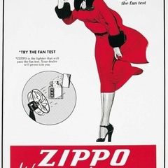 Zippo Lady Vintage Advertising Replica Tin Metal Sign