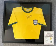 Pele Signed Brazil Shirt (1970) / Framed with COA / Genuine Collectors Item