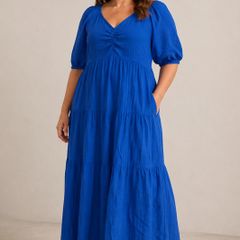 Mint Belvet Cobalt Blue Dress