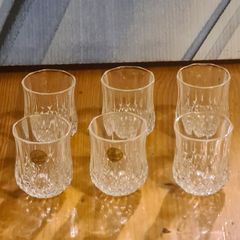 6 X Beautiful Crystal D'arques Small Sherry Glasses In Mint Condition.