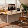 Electric Standing Desk Height Adjustable 160 x 80cm Sit Stand with 4 Memory Smart Pannel Home Office Splice Board Image 2