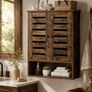 Wall cabinet with 2 doors vintage brown Image 6