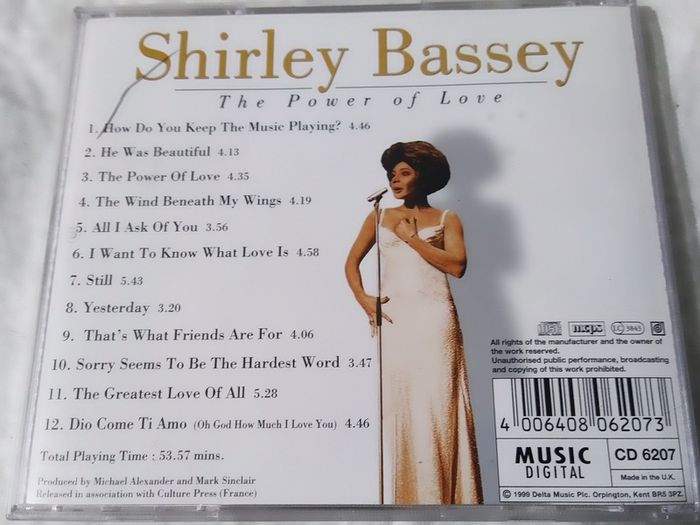 Shirley Bassey - The Power Of Love Cd
