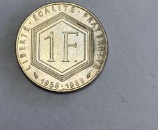 French commemorative coin 1 Franc
