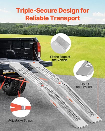 Heavy Duty Steel Ramps Fit for ATV, UTV, Motorcycle, Electric Bicycle, etc