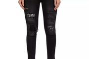 The Kooples Distressed &amp; Studded Jeans in Black Wash