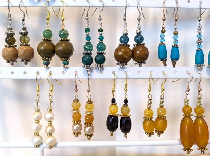 Handmade earrings with Vintage/Antique beads for Fundraising!