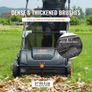 Push Lawn Sweeper, 21inch Leaf & Grass Collector, Strong Plastic Wheels & Heavy Duty Thickened Steel Durable to Use with Large Capacity 3.5 cu. ft. Image 3