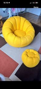 Yellow mustard armchair