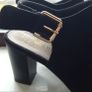 Black Suede Mule Real Leather Upper. Image 2