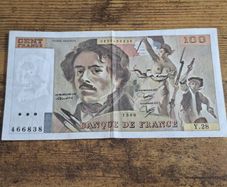 France, 100 Francs 1980 banknote, circulated - free standard postage