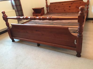 Complete Kingsize Wooden Bedroom Set of Furniture