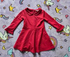 12-18m, Next Flowy Flare Red Dress