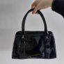 CLARK'S 60's style Black Patent Leather Vintage Shoulder Purse -MOVING OUT SALE Image 3