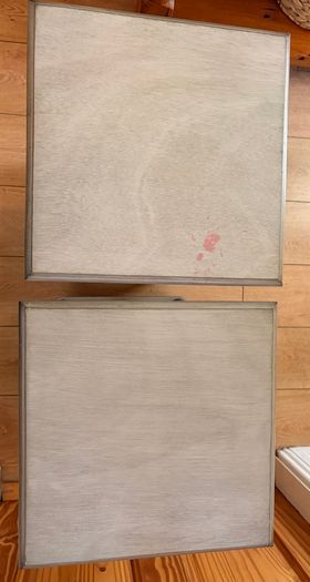 2 x Grey Pedestal Side Tables