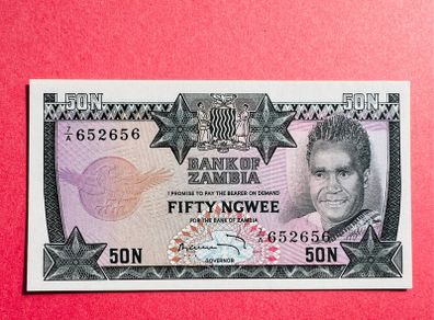 Zambia  50 Ngwee  1973  Pick 9 Rare  ( Uncirculated )