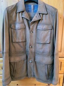 Mens Suede 'Mid Brown' Leather Jacket