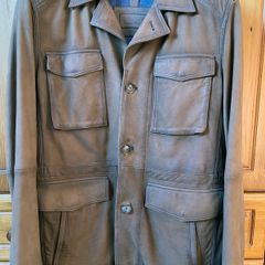 Mens Suede 'Mid Brown' Leather Jacket