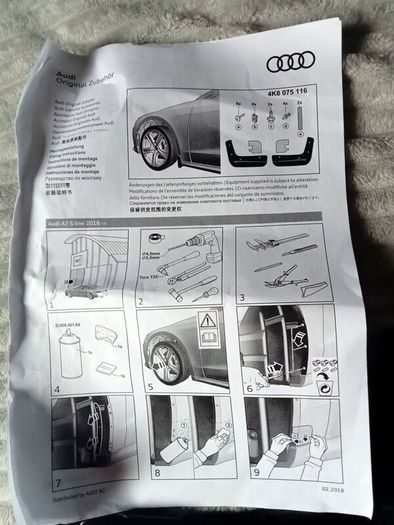 Audi A7 mud guards