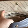 Vintage 80s Jacques Vert Grey leather clutch bag Image 3
