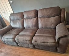 3 seater and sofa and single recliner