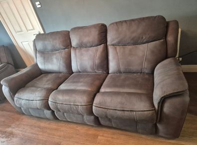3 seater and sofa and single recliner