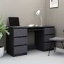 Writing Desk Grey 140x50x77 cm Chipboard Image 6