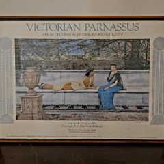 Vintage framed museum poster