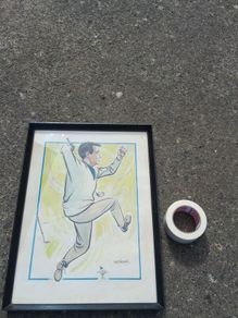 1960's Original Watercolour Golfing Caricature