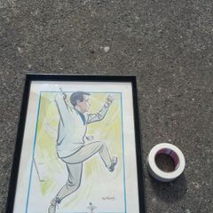 1960's Original Watercolour Golfing Caricature