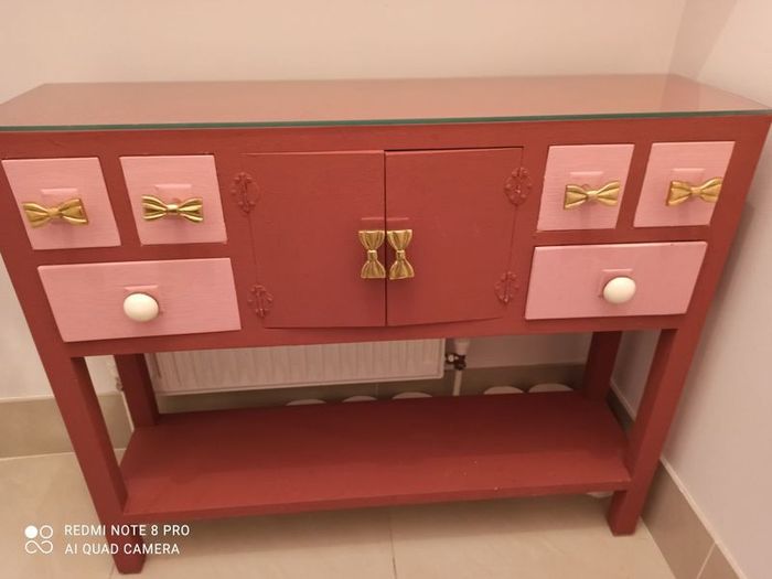 REDUCED cabinet red pink