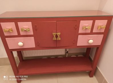 REDUCED cabinet red pink