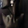Art Deco Vintage Style Faux Pearl Silver Earrings Image 6
