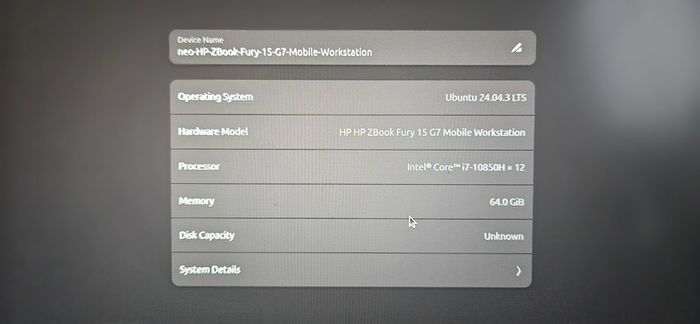HP Zbook Fury 15 G7
