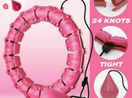 main image for ad 24 Knotes Weighted Hula Hoop Adult Smart Hoola Thin Waist Fitness Weight Loss