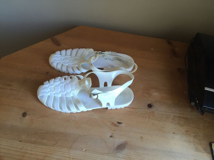 White Plastic Shoes