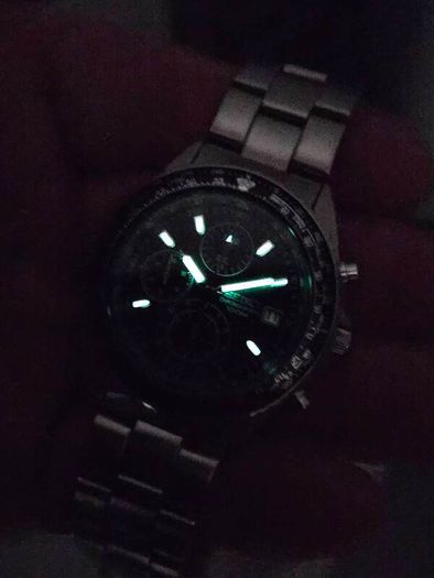 Watch Seiko Chronograph Pilot. Black.