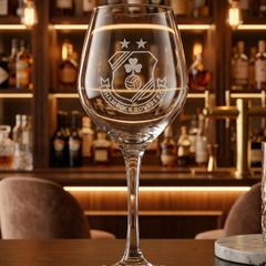 Shamrock Rovers Engraved Wine Glasses