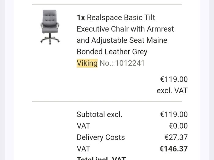 grey office chair