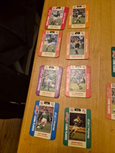 Republic of Ireland Kelloggs USA 94 Player Cards, Roy Keane,  Paul McGrath, Ray Houghton