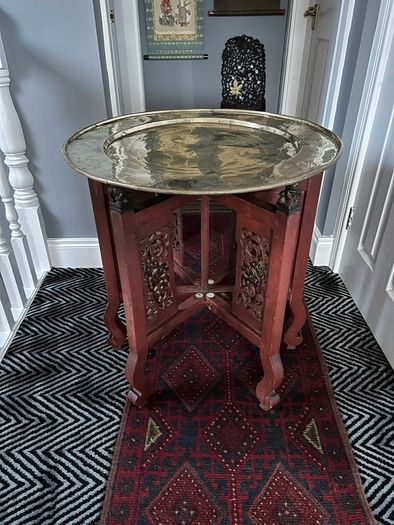 Large Antique Chinese Red Lacquer & Gilt Coffee Table
