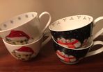 4 large Christmas mugs